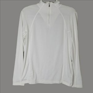 Columbia Titanium Women's White 1/4 Zip Pullover Top Omniwick